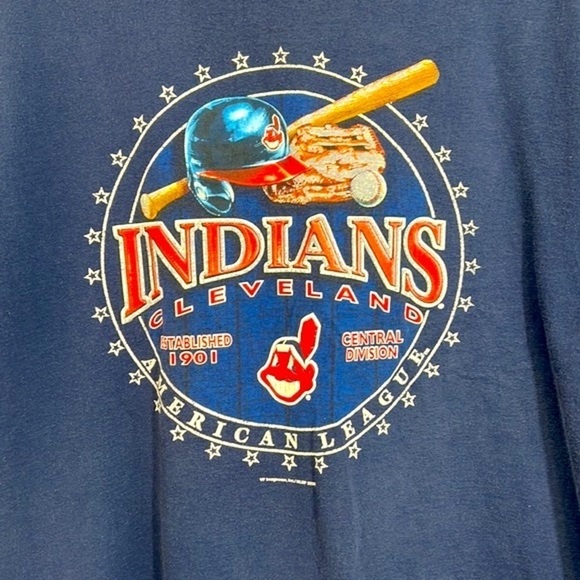 MLB General Merchandise- 2008 Y2K Cleveland Indians Chief Wahoo T Shirt Size XL - Picture 8 of 10